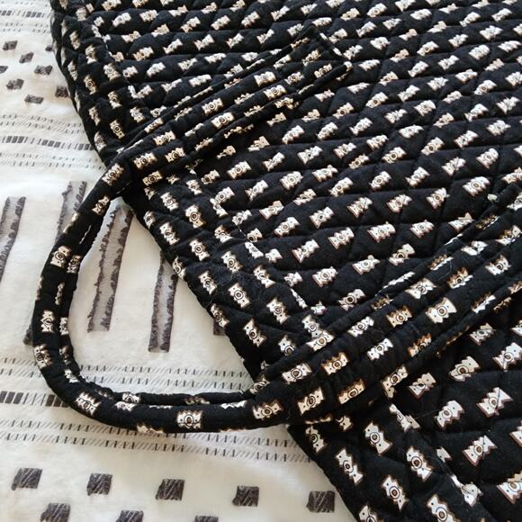 Vintage Vera Bradley Zebra Hanging Garment Bag Black Quilted Dual Handle Retired - Picture 3 of 14
